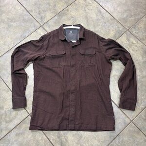 Kuhl Shirt Mens Sz M Descendr Flannel Button Up Long Sleeve Outdoor Casual Comfy
